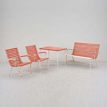 TRÄDGÅRDSGRUPP, 4 delar, 1950-tal.