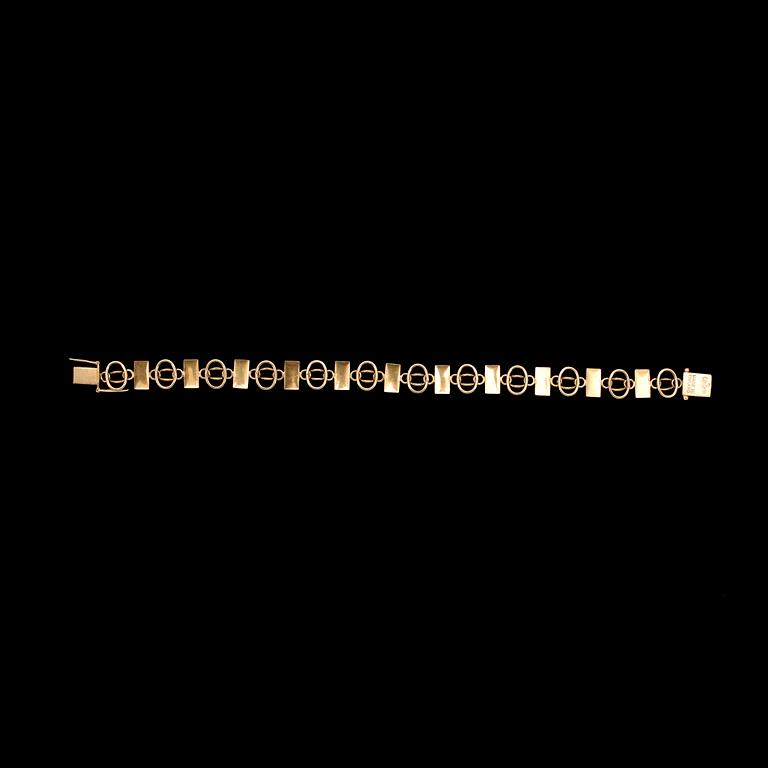 ARMBAND, 18k guld, PWA, Finland. Vikt 10,4g.