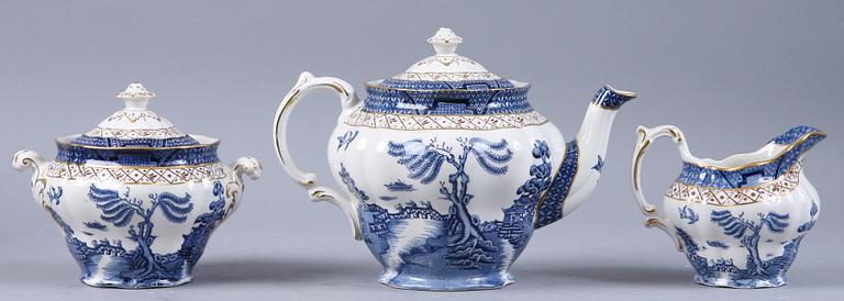 TESERVIS, 28 delar, flintgods, "Real Old Willow", Booths, England.