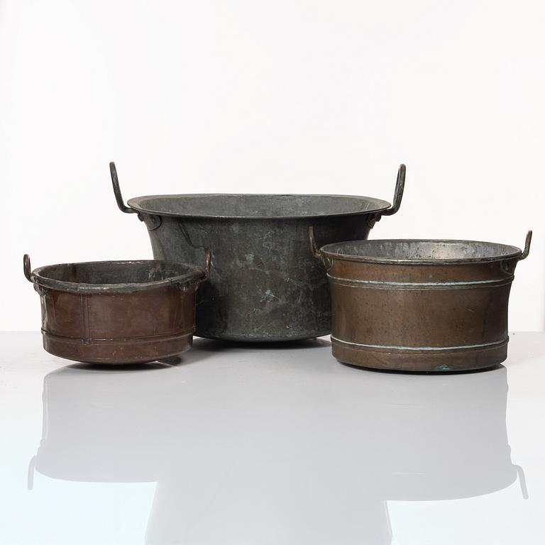 Kittlar, 3st, Sverige,  1800-tal.