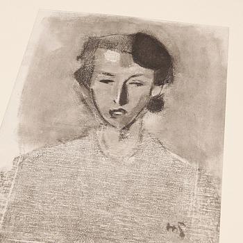 HELENE SCHJERFBECK, mapp med 48 reproduktioner, Gotthard Johansson, numrerad 63/500, Nordisk Rotogravyr Stockholm 1945.