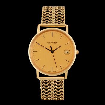 ARMBANDSUR, herr, Certina, 18k guld. Totalvikt ca57g.