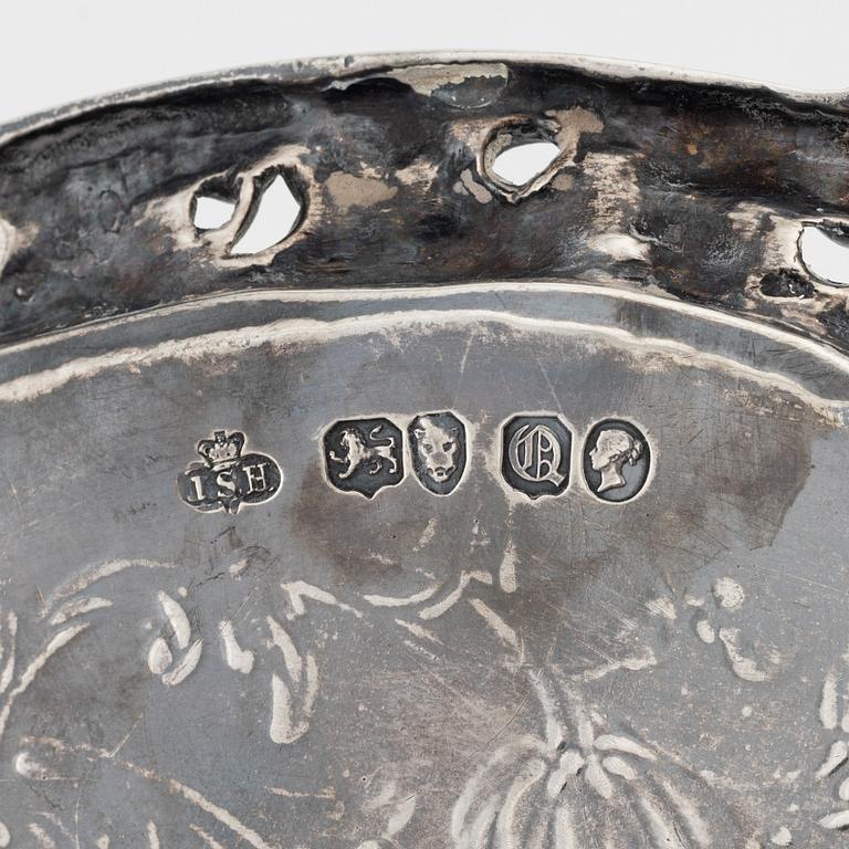 An English Silver Salver, mark of John Samuel Hunt, London 1851.