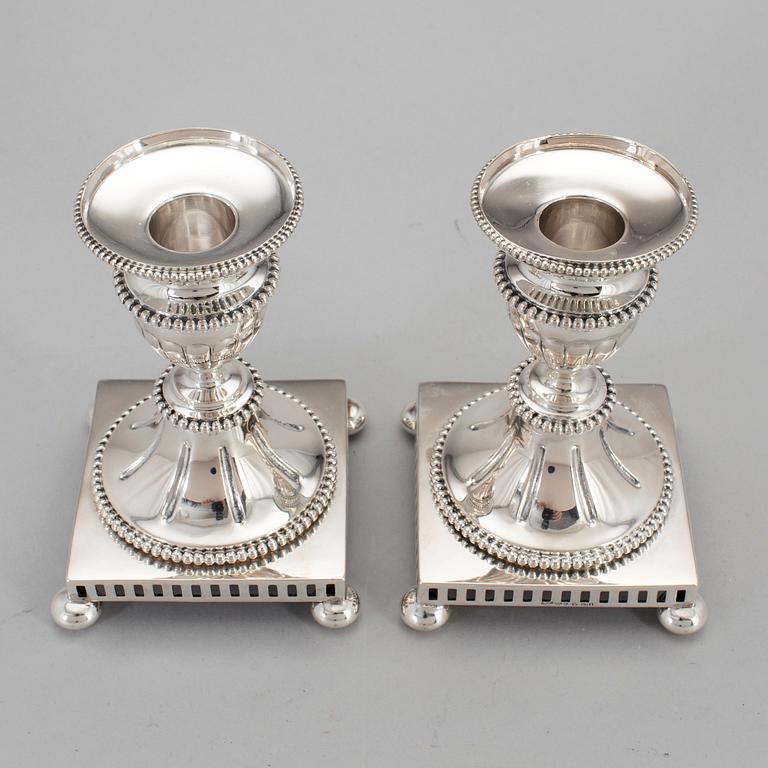 GAB, ljusstakar, ett par, silver, Stockholm, 1916.