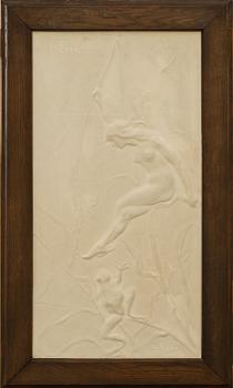 AXEL EBBE, "Våren", relief, gips, signerad.