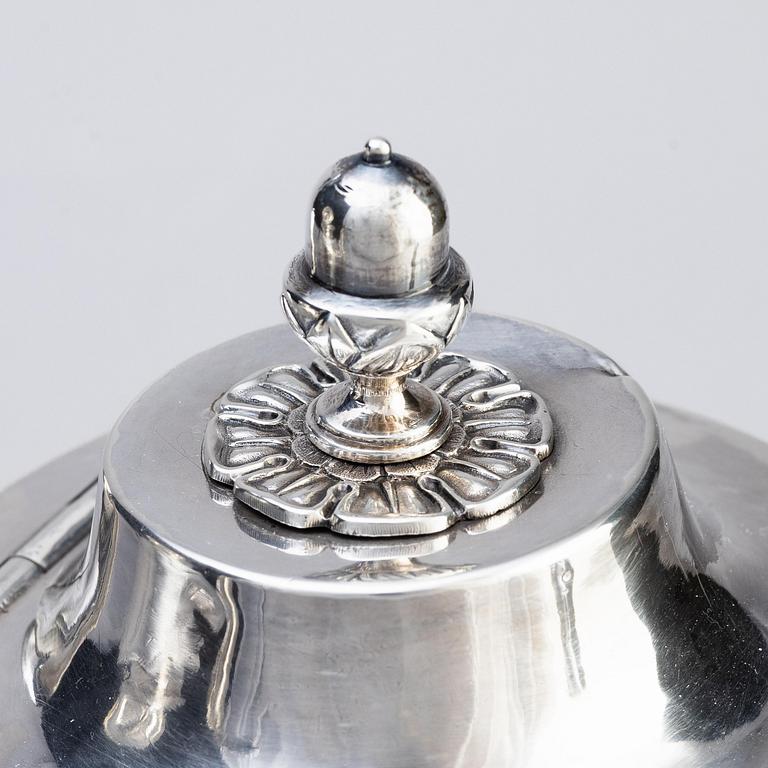 A four-piece silver tea and coffee service, marks of John McMullin, Philadelphia, circa 1820.