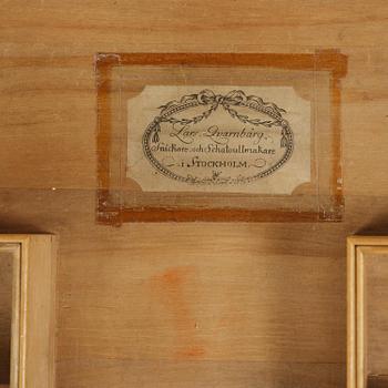 A late Gustavian mahogany parquetry table by L. Qvarnberg '(master in Stockholm 1801-1813).