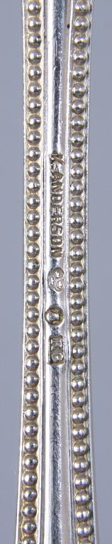 MATSKEDAR, 9, silver, delvis Firma K. Andersson, ca 550 g.