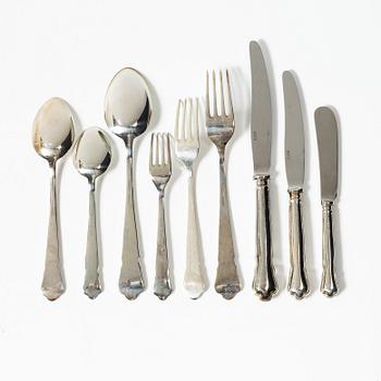 A Swedish silver cutlery, model 'Chippendale', including mark of Mema/GAB, Eskilstuna 2016 (31 pieces).
