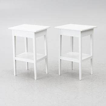 Bedside tables, a pair, 20th century,