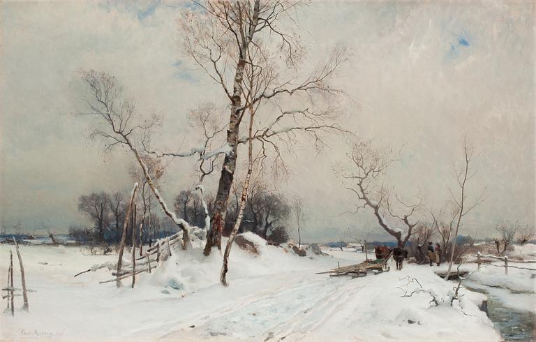 Gustaf Rydberg, "Vinterlandskap" (Winter landscape).