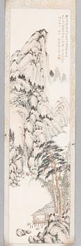 A Chinese hanging scroll, signed Zhu Shan, and dated 1960.