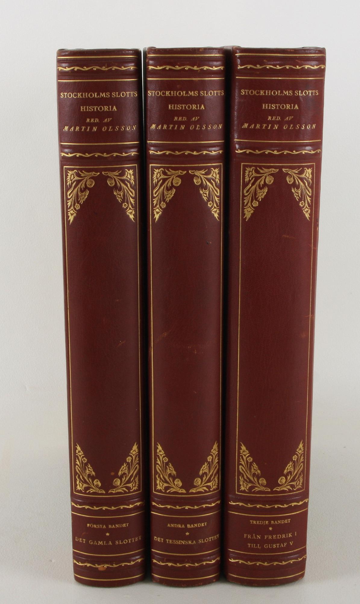 BÖCKER, "Stockholms slotts historia", 3 vol.