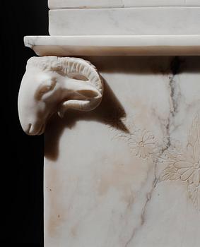 A R. Gremigni alabaster floor lamp, Italy, probably 1910-20's.