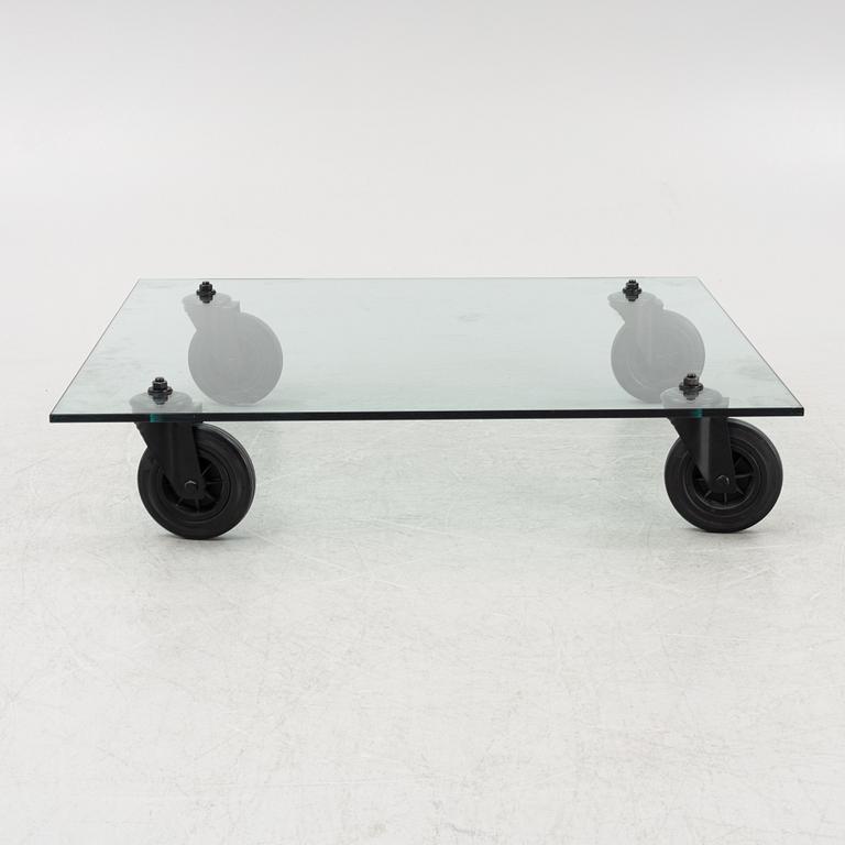Gae Aulenti, coffee table, 'Tavolo con Ruote', Fontana Arte, Italy.