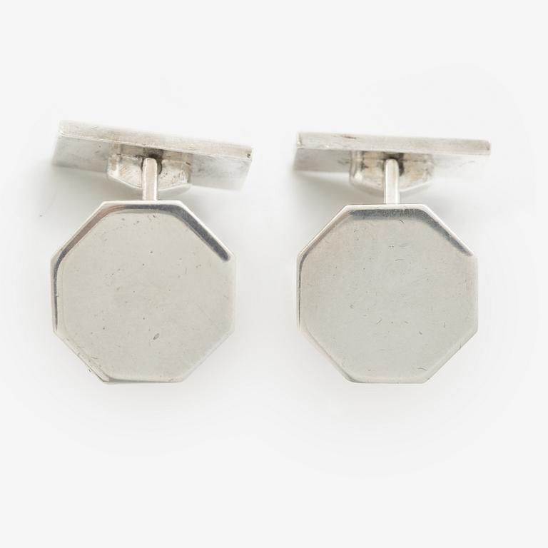Wiwen Nilsson, a pair of cufflinks, sterling silver, Lund 1962.