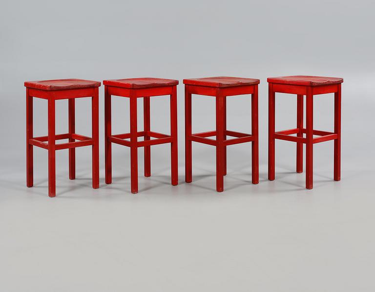PALLAR/BARSTOLAR, 4 st, möjligen IKEA, 1900-talets andra hälft.