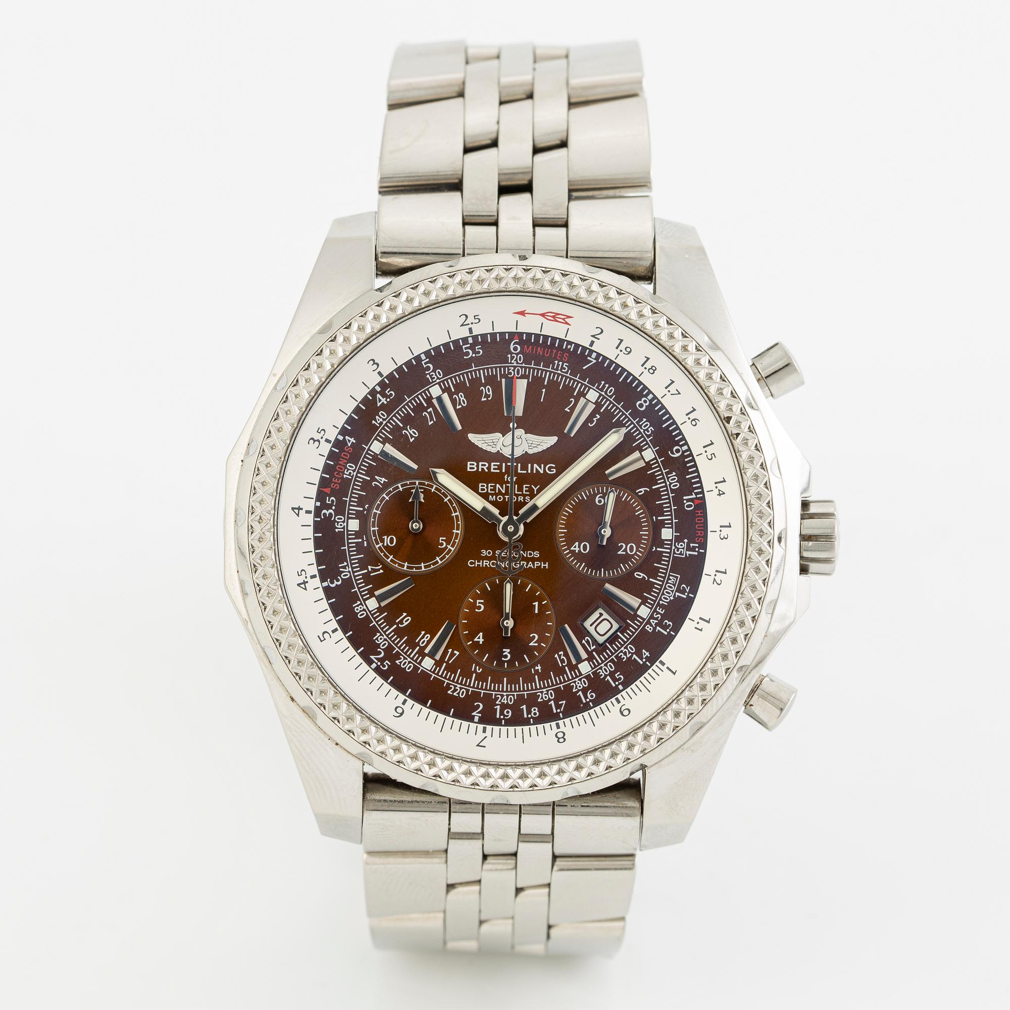 Breitling, Bentley Motors, wristwatch, chronograph, 48.7 mm.