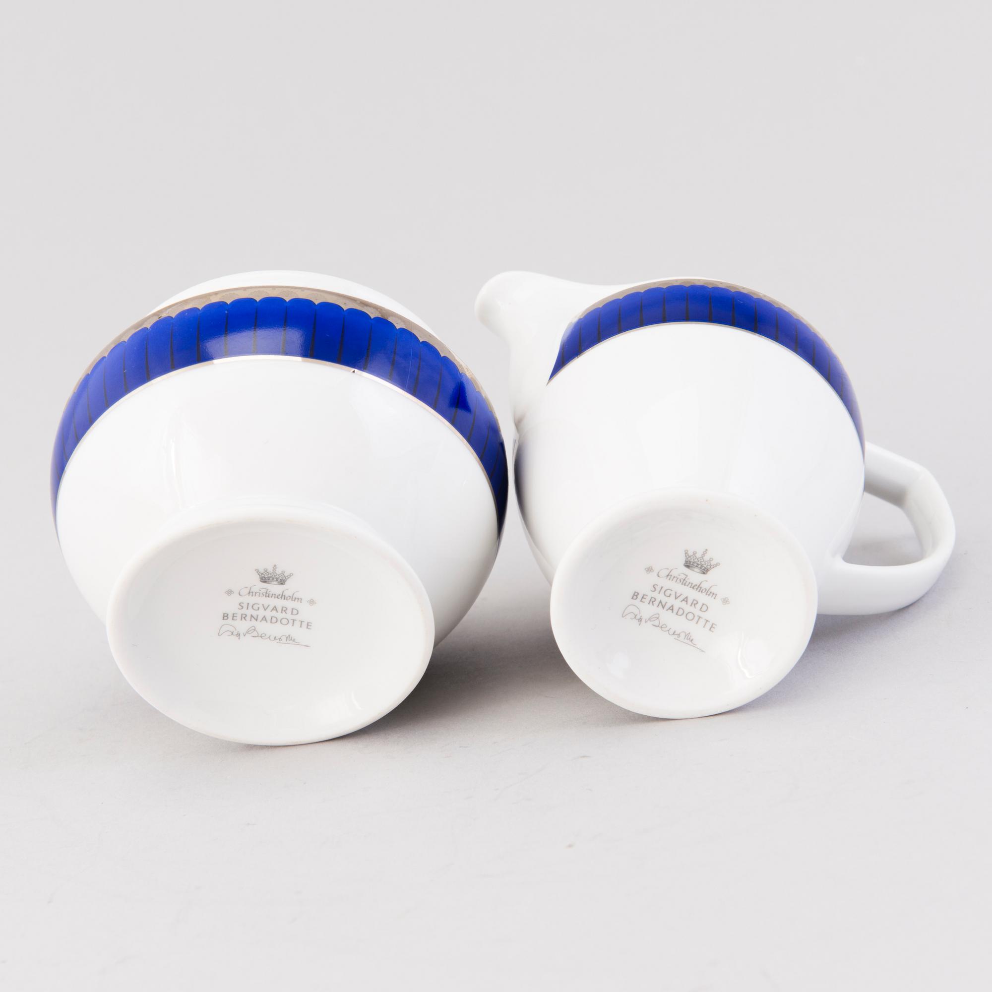 SIGVARD BERNADOTTE, MAT- och KAFFESERVIS, 29 delar, "Christineholm"/"Marianne".