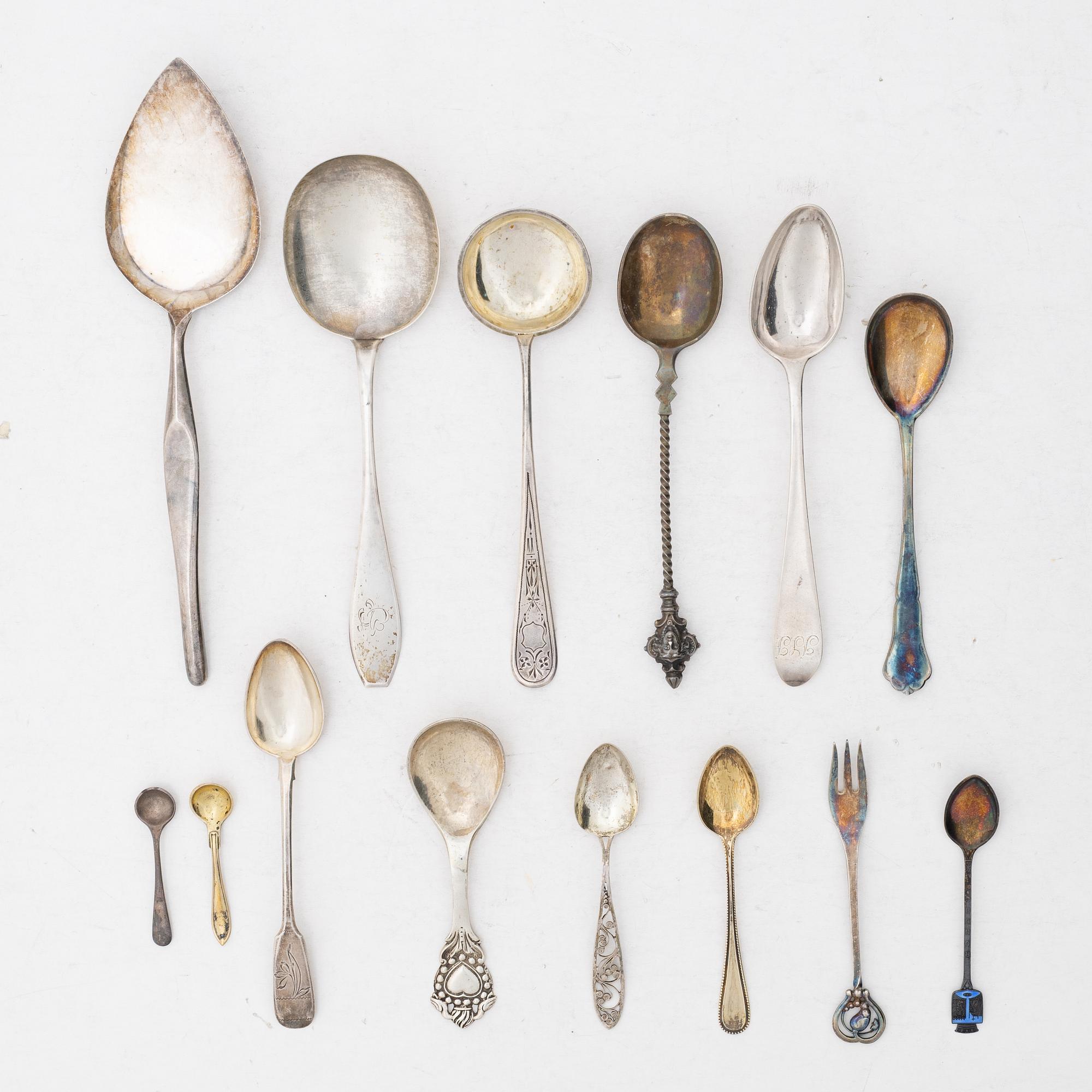 Cutlery, 28 pieces, silver, including Georg Jensen.