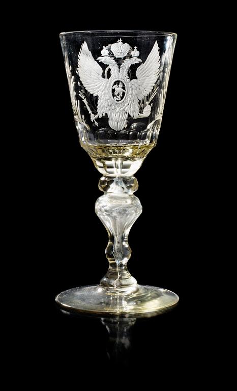 A Russian goblet with the Royal monogram for Empress Catherine II, 18th Century.