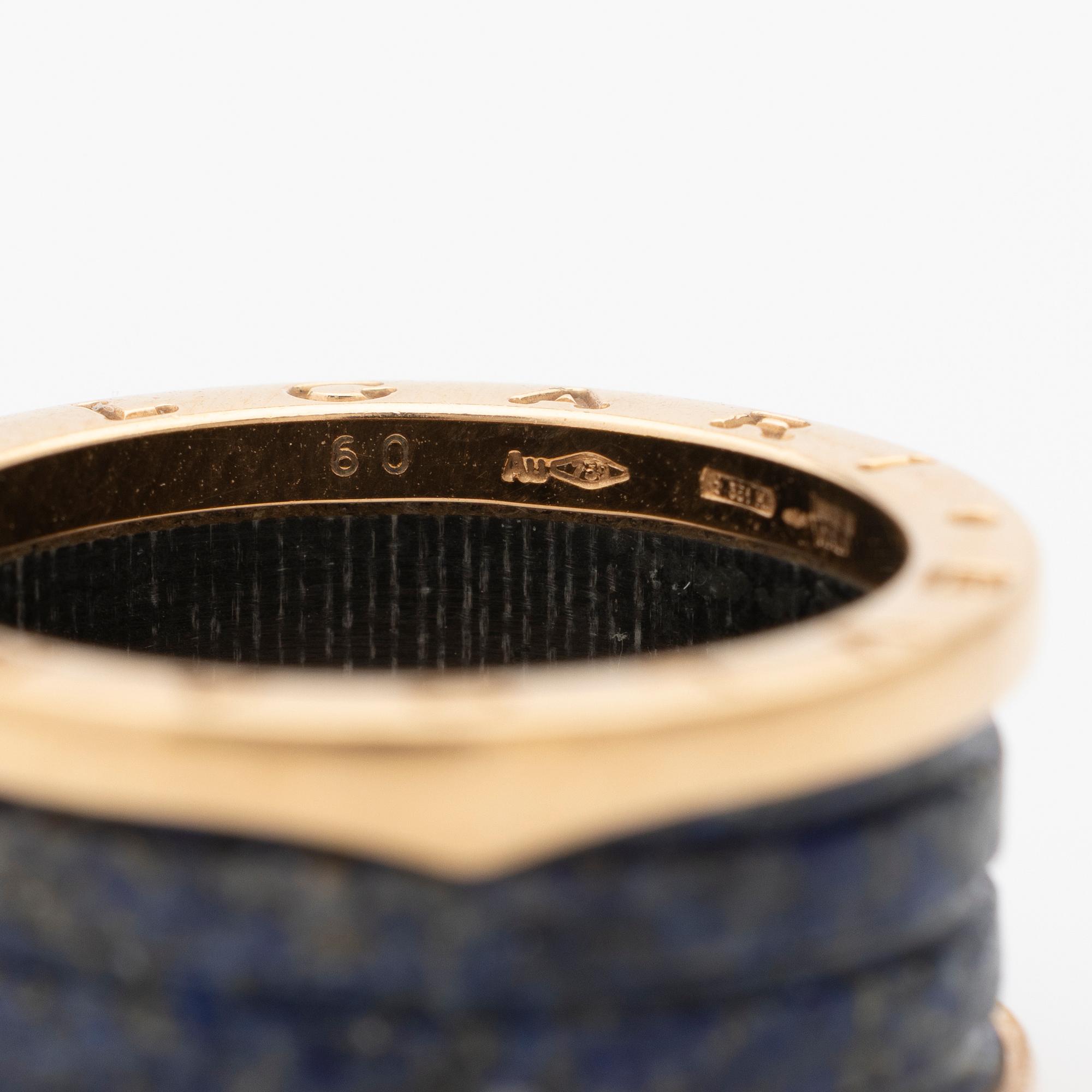 Bulgari, B.Zero1 ring. 18K gold and lapis lazuli.