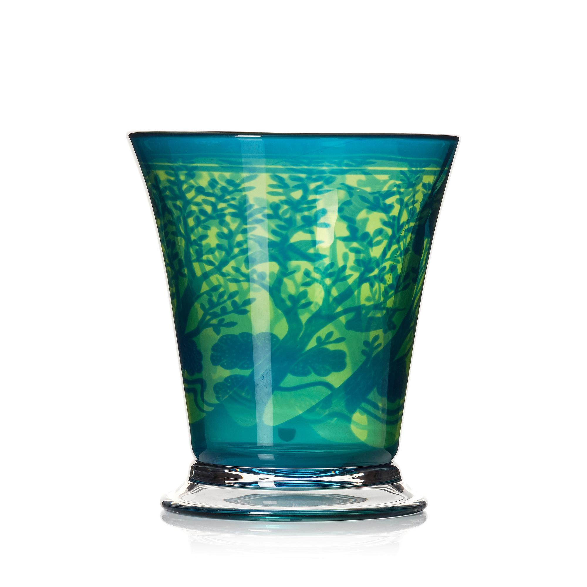 Gunnar Cyrén, a 'graal' glass vase, Orrefors, Sweden 1989.