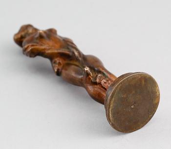 SIGILL/SKULPTUR, brons, gjutarstämpel Otte Meyer, 1900-talets första hälft.