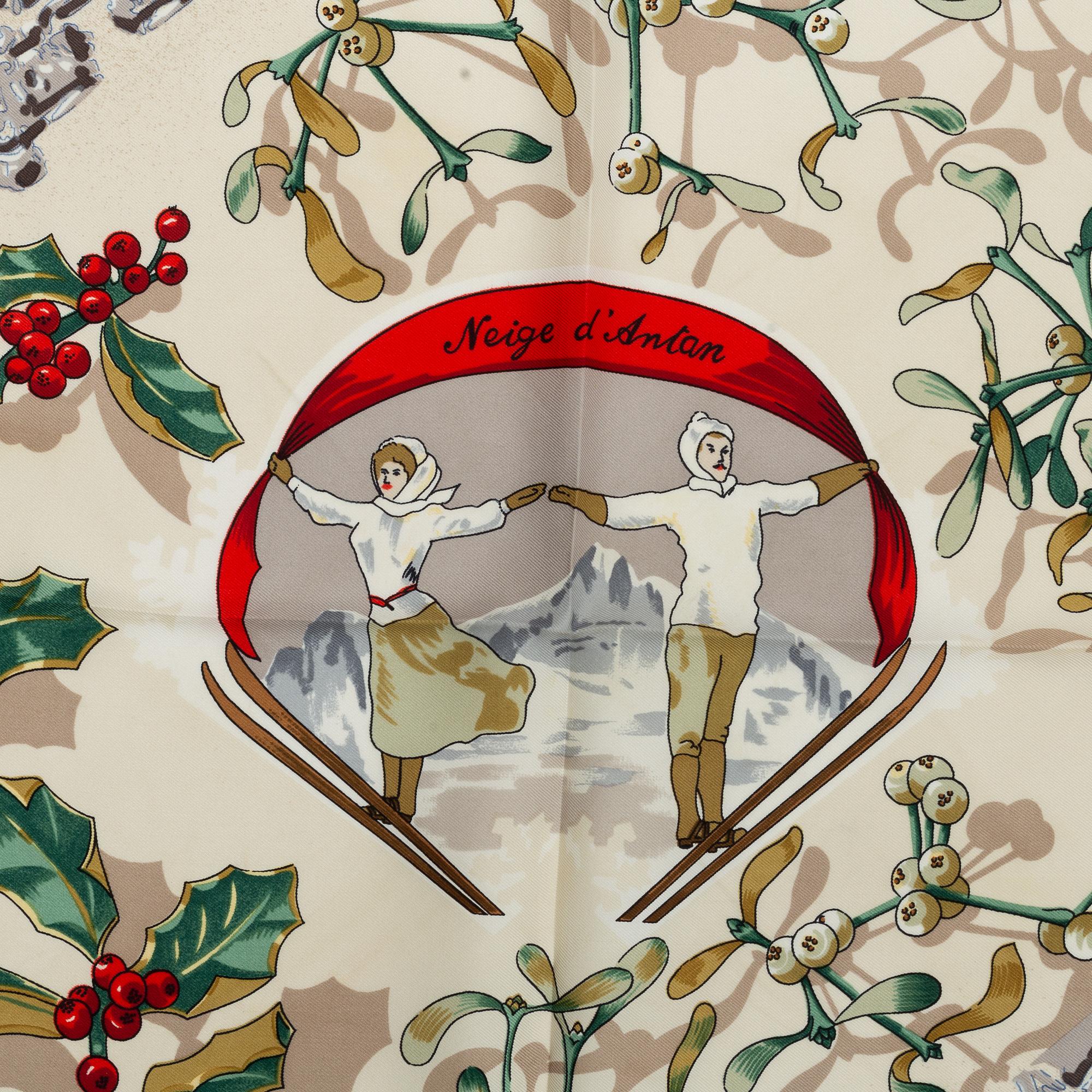 Hermès, scarf, "Neige d'Antan".