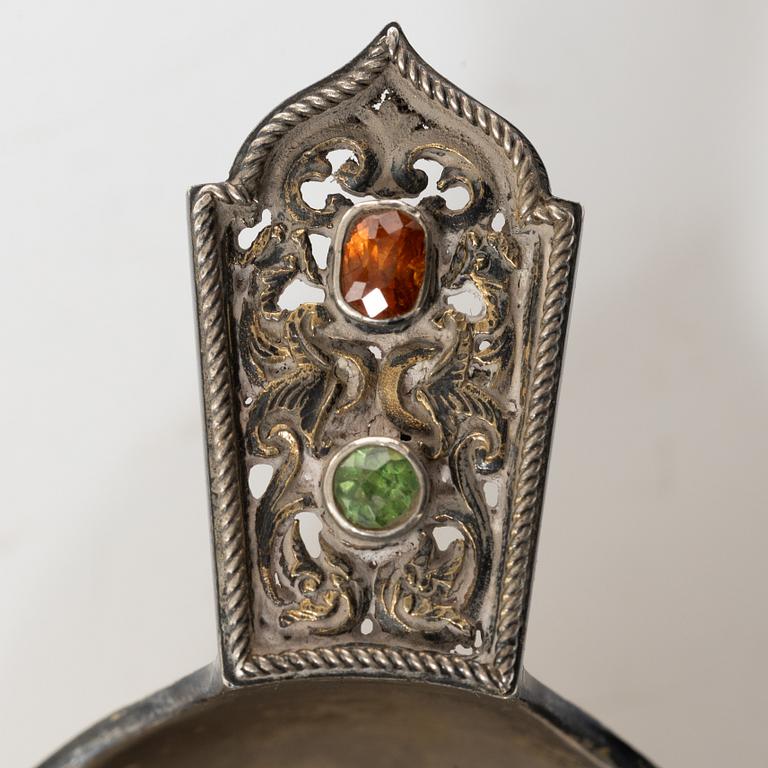 Alexander Benediktowitsch Ljubawin, kåsa / kovsh, silver, St Petersburg, Ryssland 1896-1908.