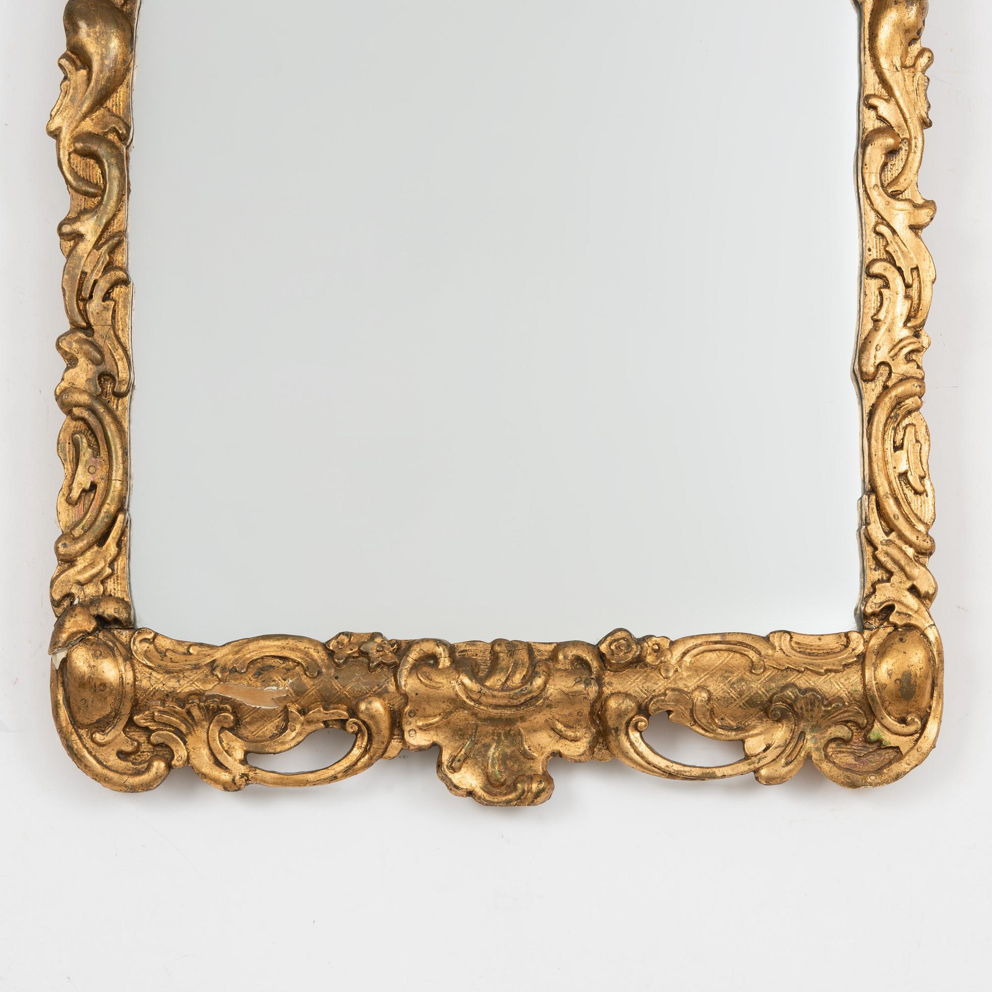 A Rococo mirror, Germany, second half of the 18th Century.