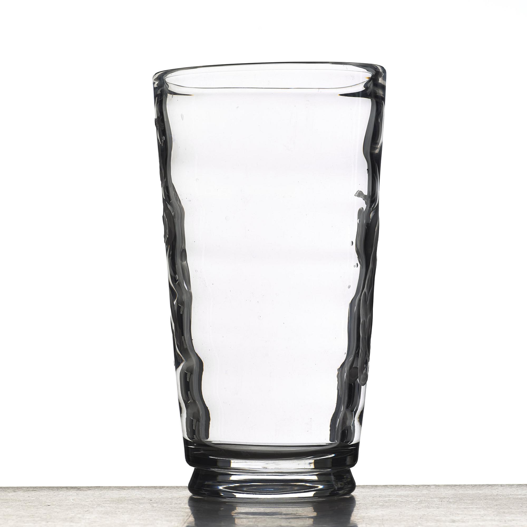 Vicke Lindstrand, an engraved "Pearl fisher" glass vase, Orrefors, Sweden 1956.