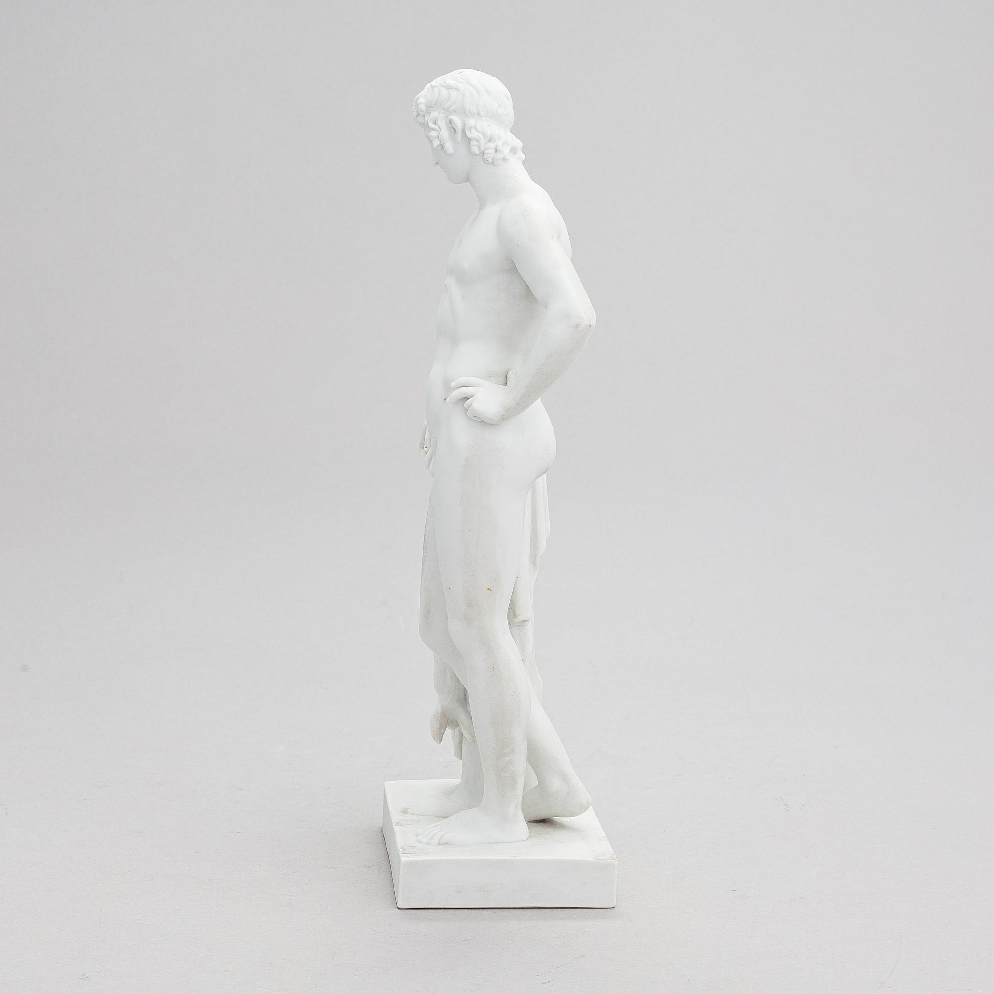 Bertel Thorvaldsen, efter. skulptur, "Adonis", Bing & Gröndahl, Danmark.
