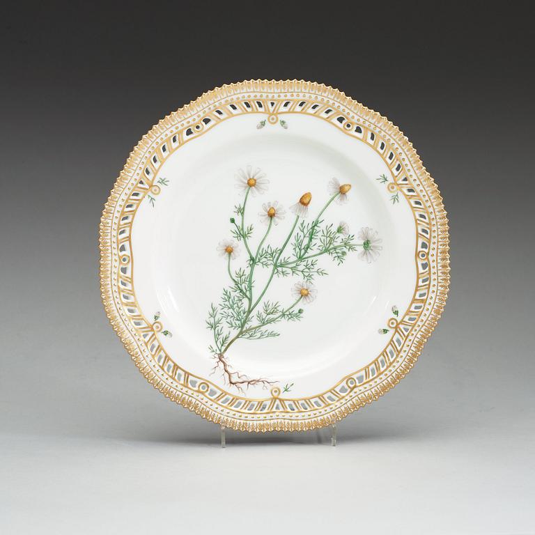 A set of four Royal Copenhagen 'Flora Danica' plates, Denmark, 20th Century.