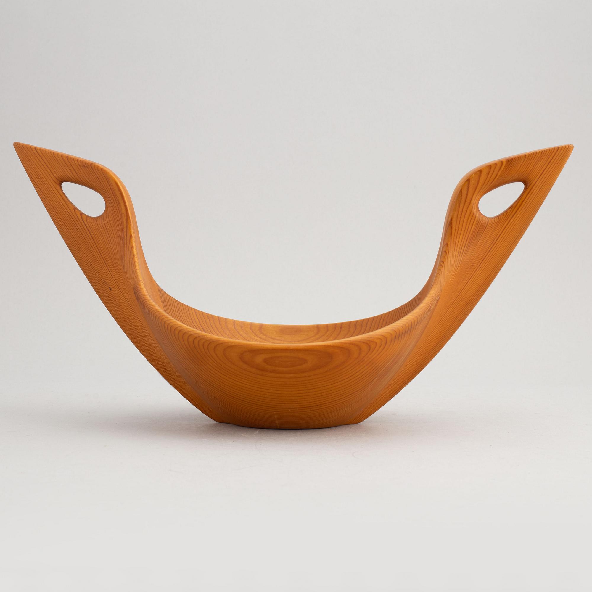 Johnny Mattsson, a wooden bowl, signed.
