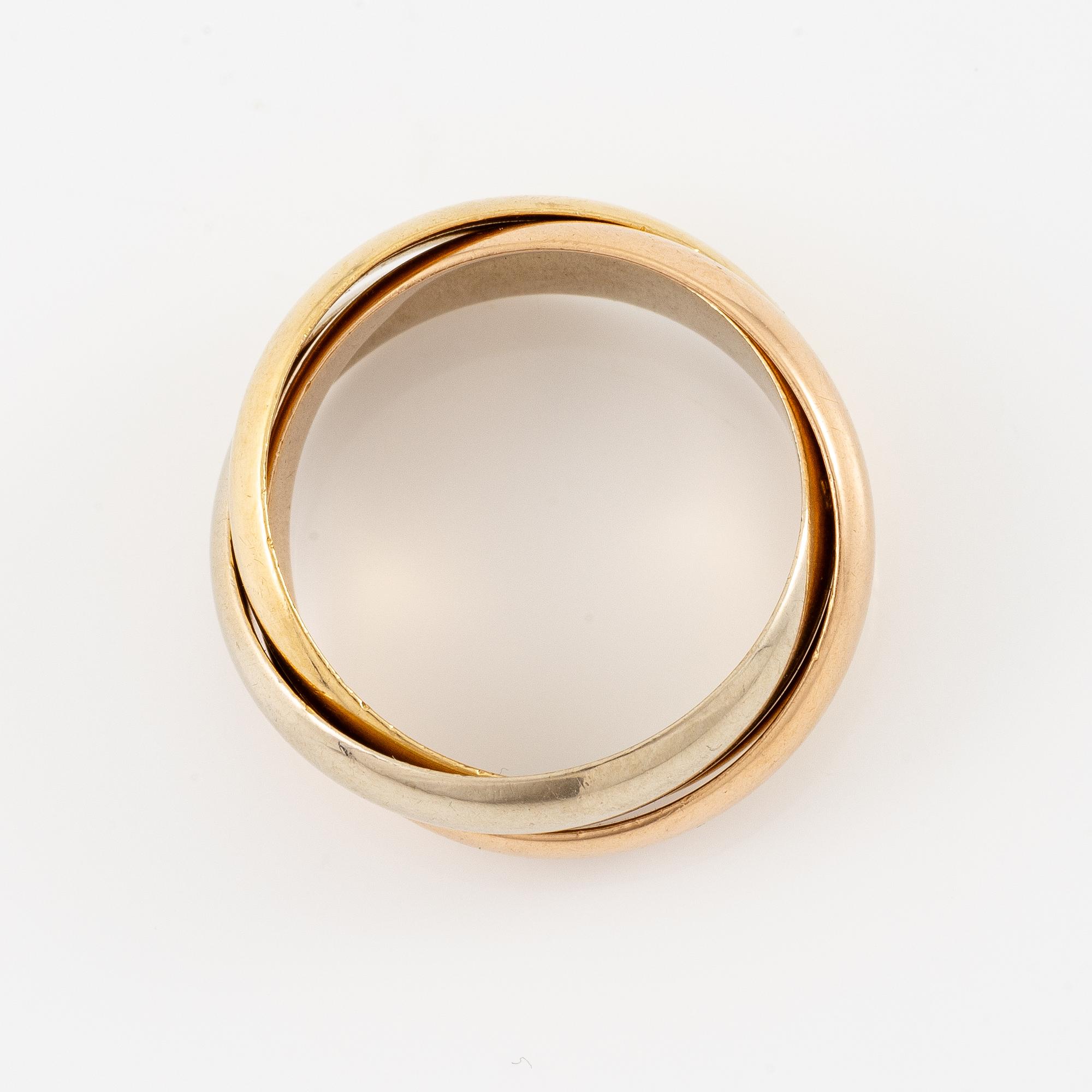 Cartier ring "Trinity" 18K gold in three colours.