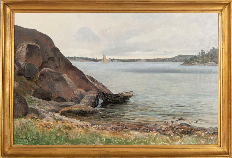 KONRAD SIMONSSON, olja på duk signerad.