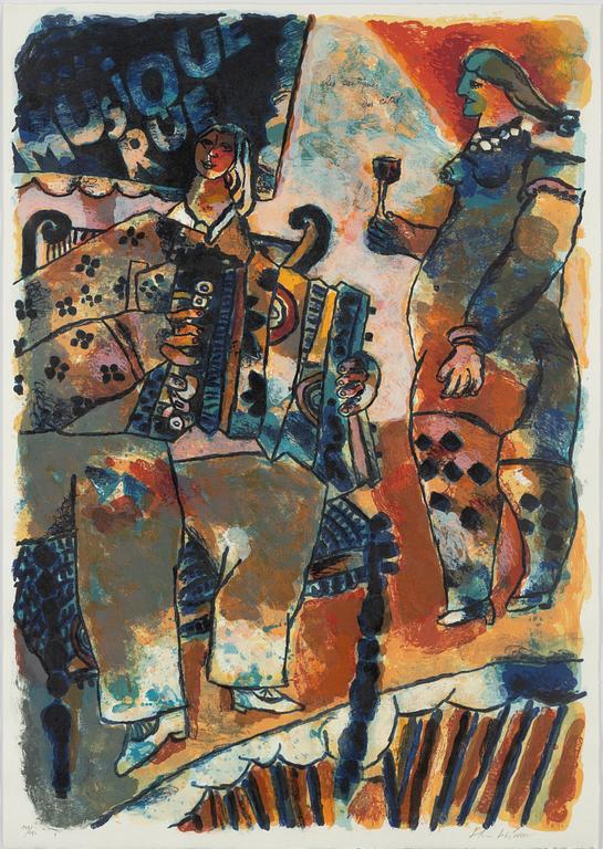 Theo Tobiasse, lithograph in colours, signed 149/180.