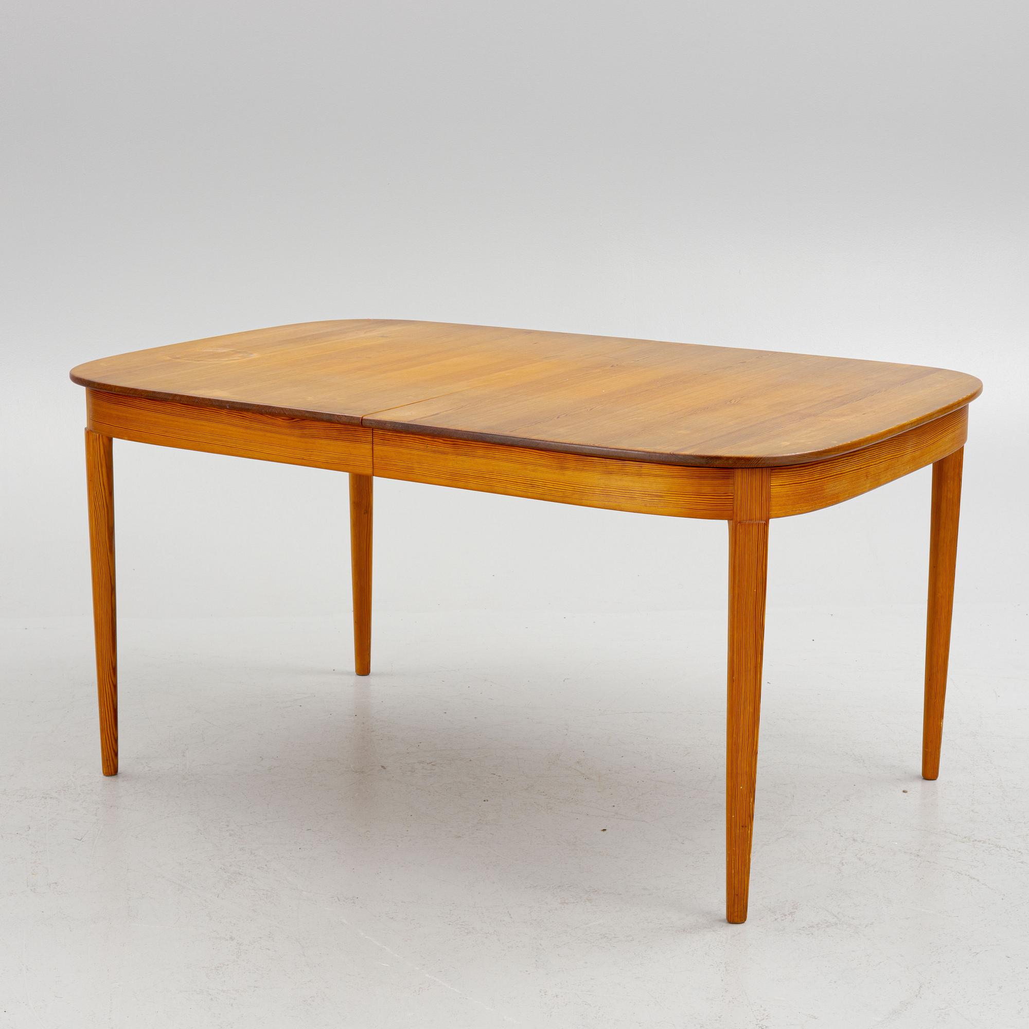 Carl Malmsten, matbord med stolar, 6 st, "Vardags".