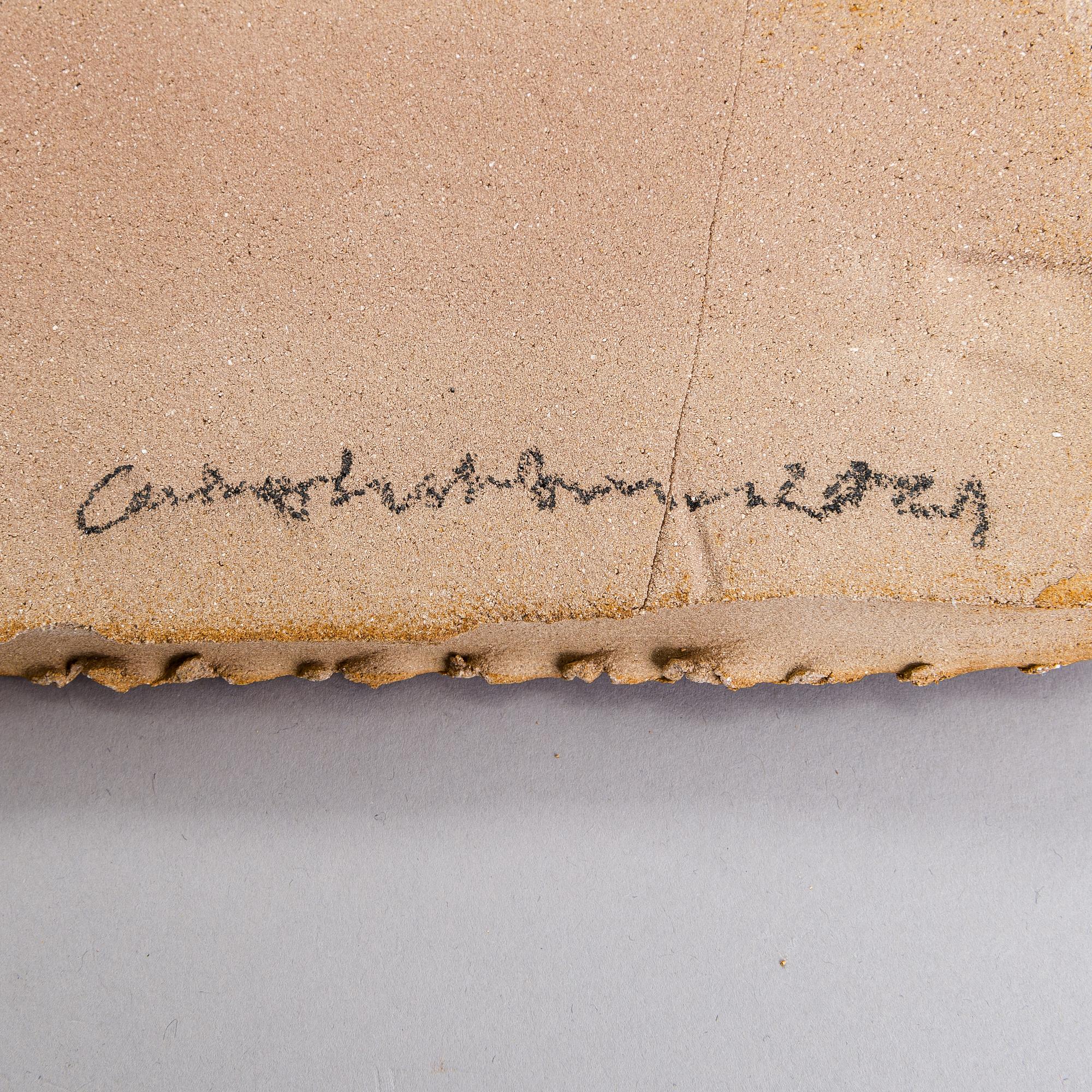 Carina Seth Andersson, a ceramic plate signed Carina Seth Andersson. 2021.