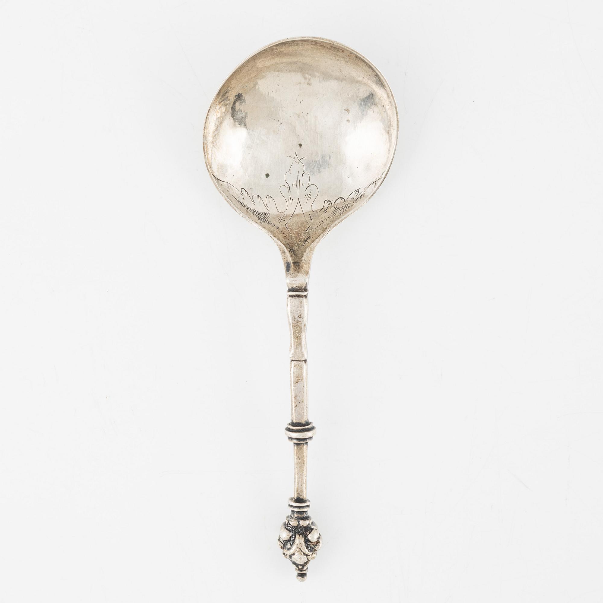 爆買いしたい A makers no spoon, silver Century 18th Scandinavian probably 帽子
