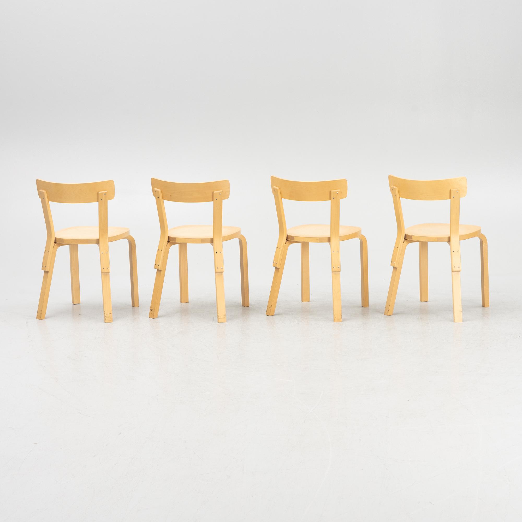 Alvar Aalto, stolar 4 st, modell 69, Artek, Finland, 2012.