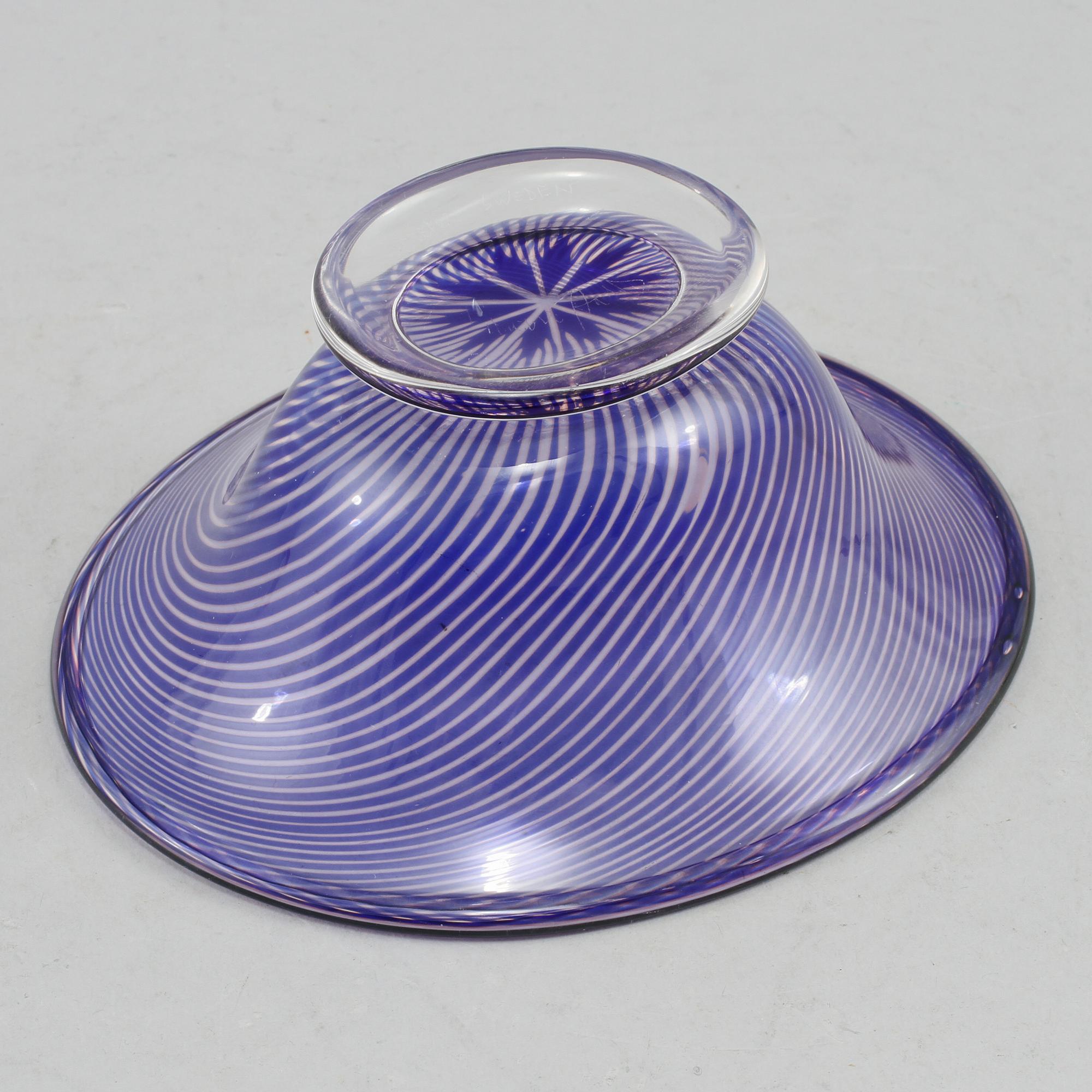 SKÅL, glas, slipgraal, Edward Hald Orrefors, signerad.