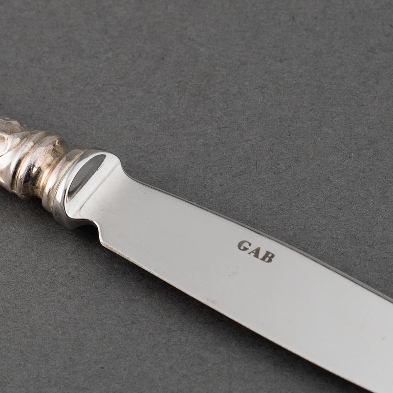 GAB, a part 'Prins Albert' silver cutlery, Stockholm, 1980/90s (64 pieces).