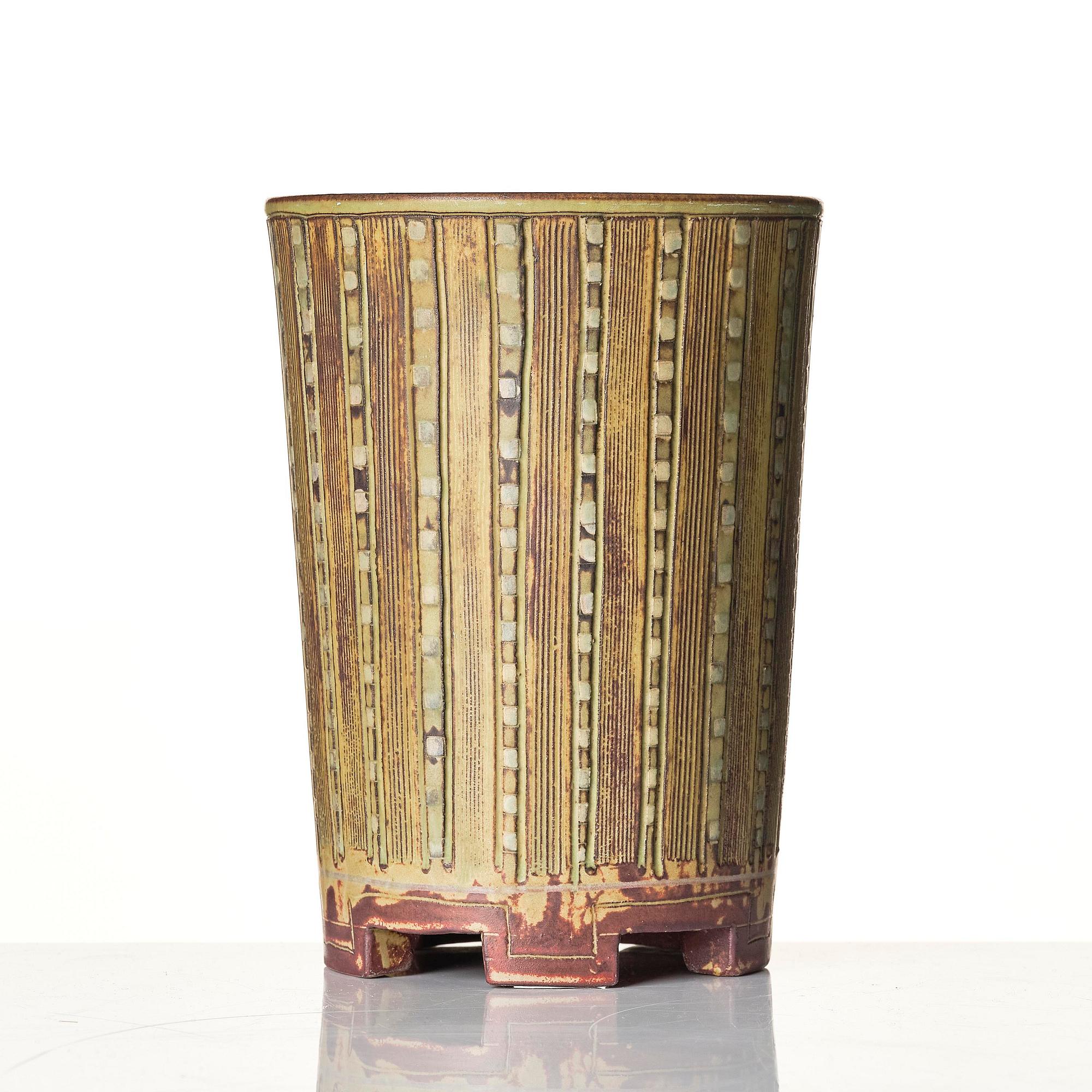 Wilhelm Kåge, a "Farsta" stoneware vase, Gustavsberg Studio, Sweden, 1948.