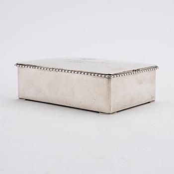 A silver cigarr box, Denmark, 1926.