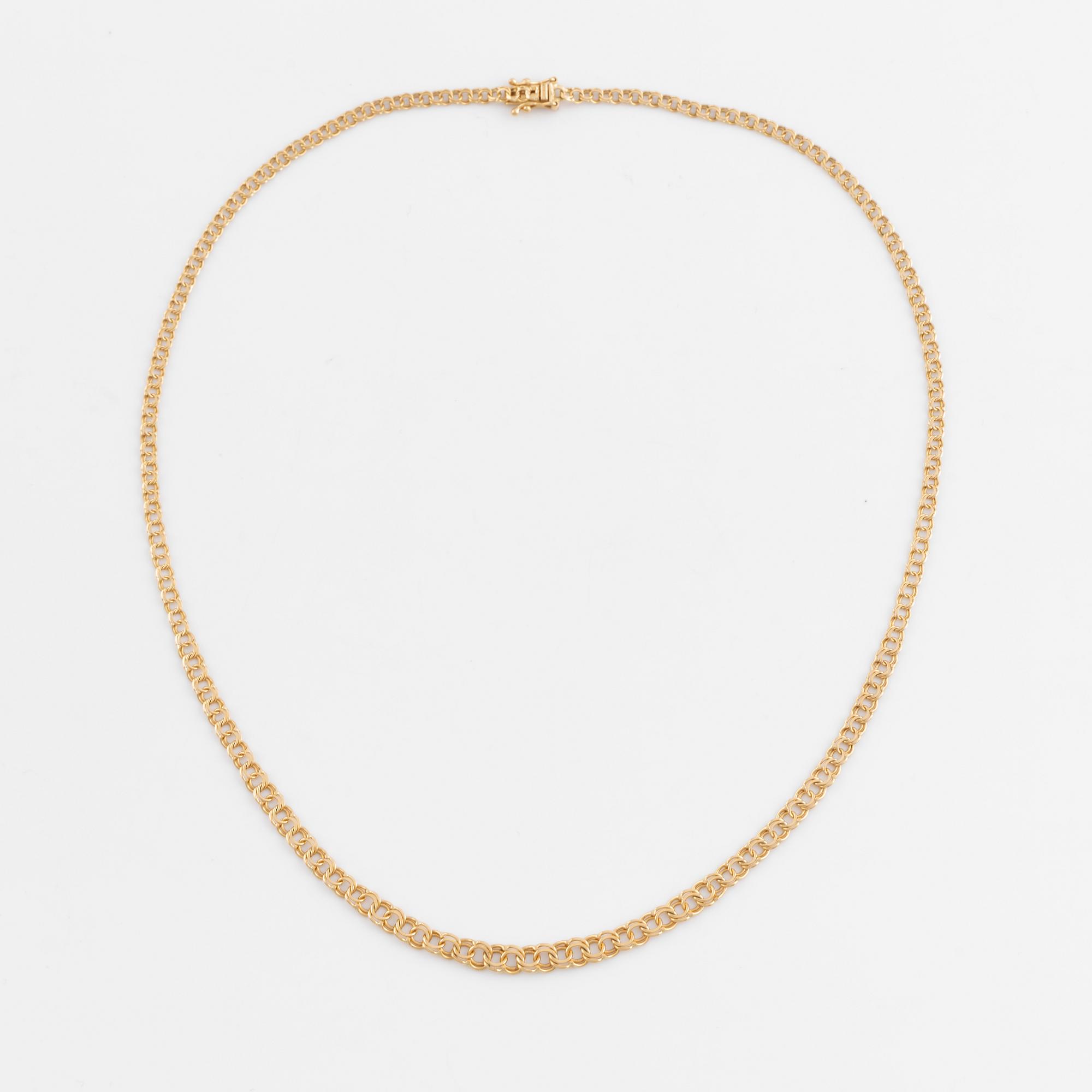 18K gold necklace.