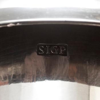 SIGURD PERSSON, a pair of sterling silver candlesticks, Stockholm 1954.