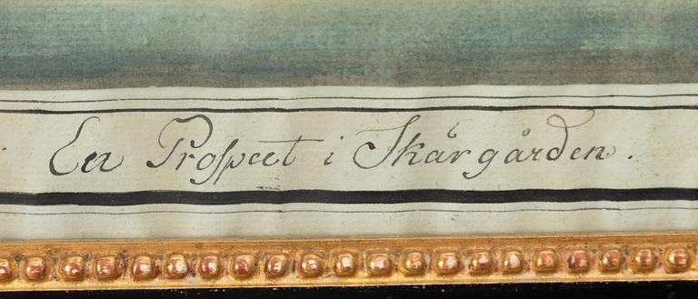 Pehr Nordqvist, attributed to, "Ett Prospect i Skärgården".