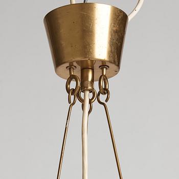 Hans Bergström, a pair of ceiling lamps, model "129", ateljé Lyktan, Sweden 1940-50s.